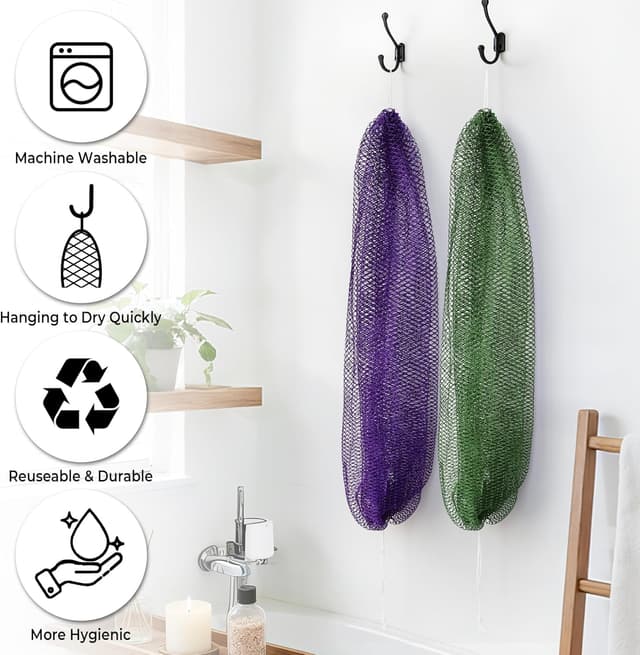 Thumbnail 5 de African Net Sponge Authentic 2-piece loofah scrubber