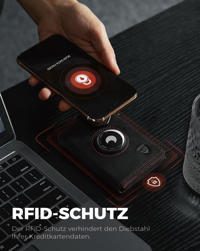 Thumbnail 5 de LORZOR Airtag Wallet Slim Rot 10 Karten