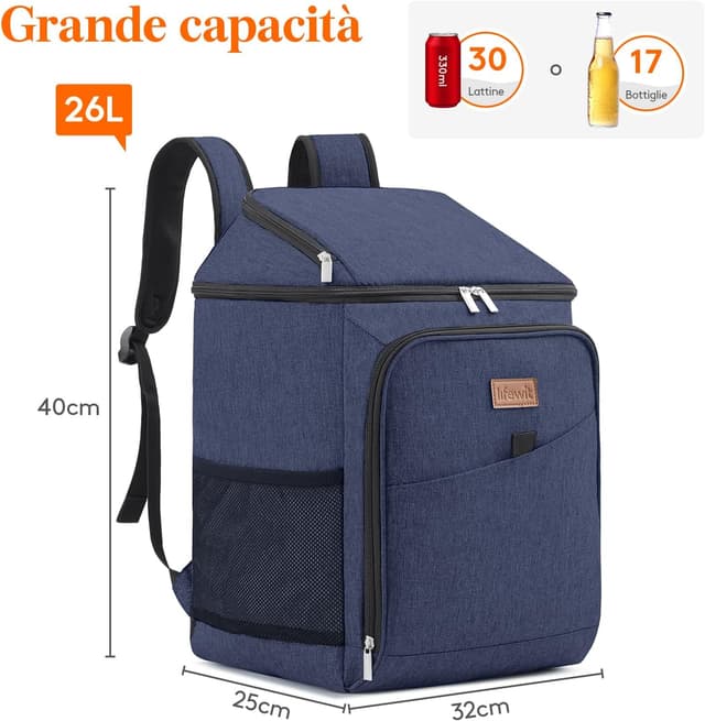 Thumbnail 3 de Lifewit Zaino Frigo Termico 26L