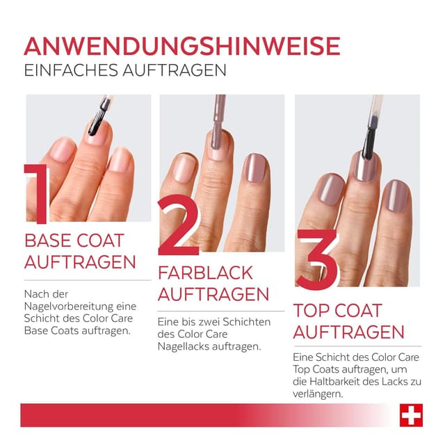 Detalle de PODERM TEEBAUM-Nagellack Color Care Parma – 2-in-1-Pflege für gelbe oder brüchige Nägel