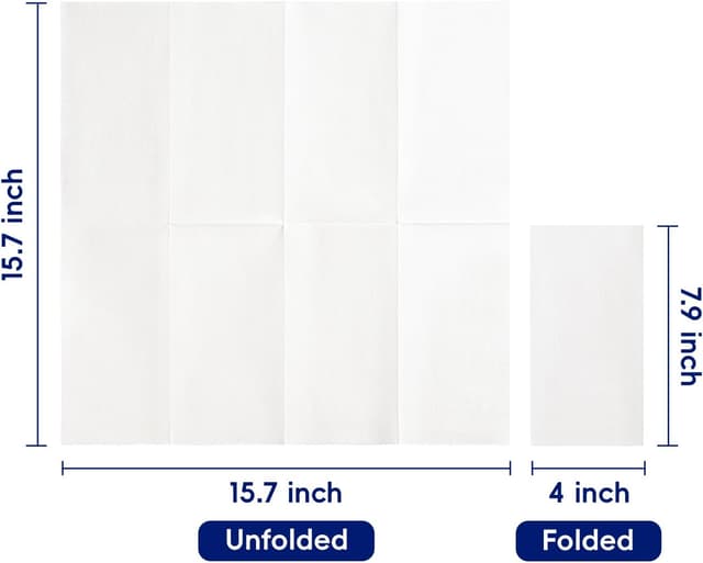 Detalle 2 de JOLLY CHEF 400-Pack Disposable Paper Napkins (2-Ply) for Parties & Guests