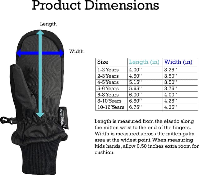 Thumbnail 5 de N'Ice Caps Kids Waterproof Snow Mittens ⚡