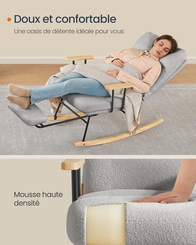 Thumbnail 6 de SONGMICS HOME Fauteuil à bascule 160 kg