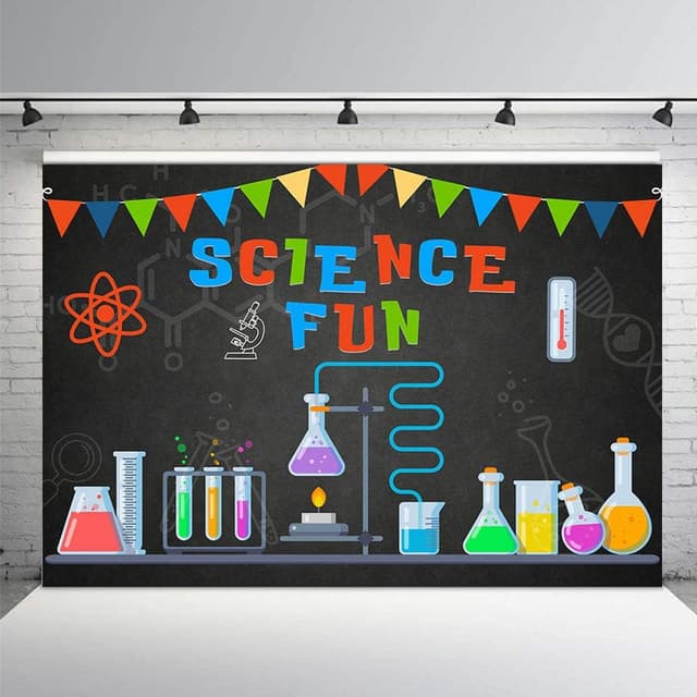 Detalle de MEHOFOND 7x5ft science experiment backdrop for cake smash photos and party decoration