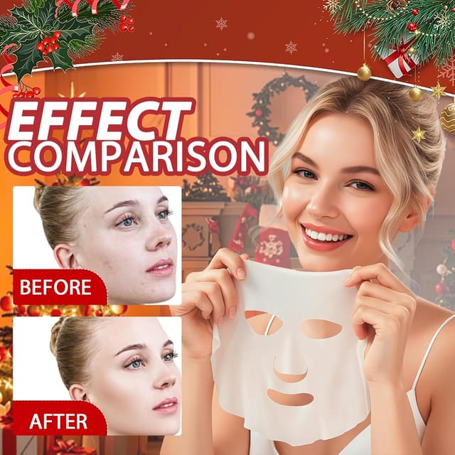 Detalle de Sikeydels – Coffret de 6 masques hydratants visage Noël (masques en tissu) pour soin express