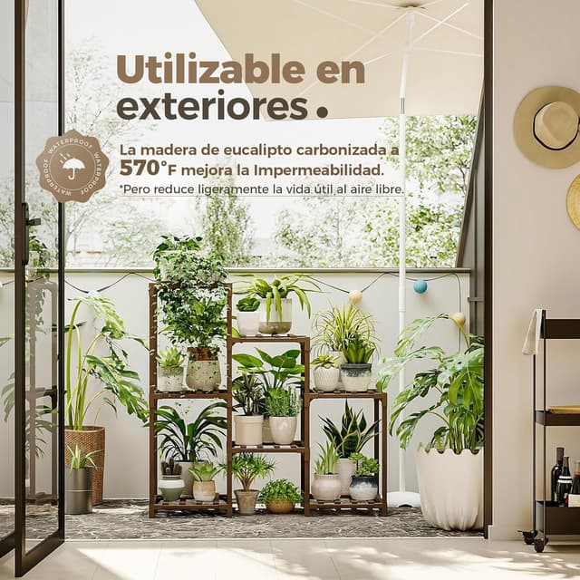 Thumbnail 2 de Bamworld Soportes para plantas 7 macetas