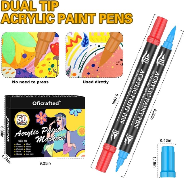 Thumbnail 6 de Bonala set 50 lápices acrílicos doble punta