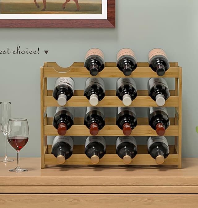 Thumbnail 5 de FUREINSTORE Botellero de Madera Bambú para 16 Vinos 🍷