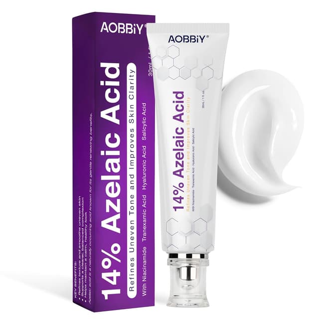 Detalle de AOBBIY Azelaic Acid Cream for Face (1 oz) for redness, uneven tone, and blemish-prone skin