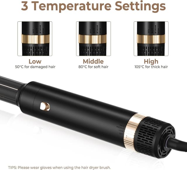 Detalle 1 de UKLISS Air Styler 6 in 1 Set für 1000 W