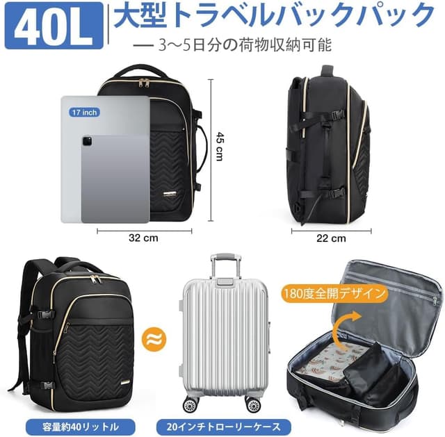 Detalle 2 de Lekesky Travel Backpack Cabin Size (17-inch laptop) – 30L waterproof carry-on rucksack