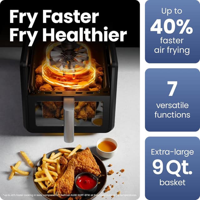 Detalle 2 de Chefman TurboFry 9 Qt Air Fryer