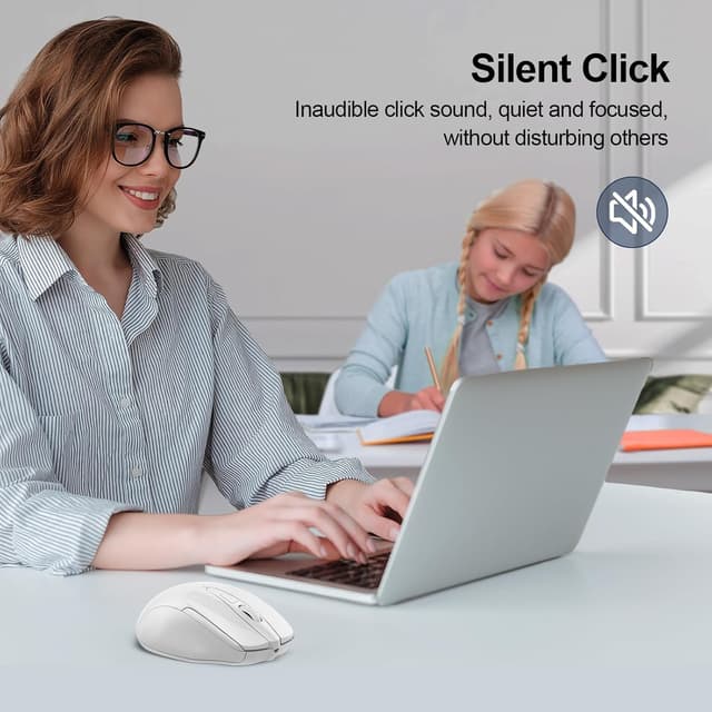 Detalle de TECKNET Bluetooth Mouse (4800DPI) with USB wireless and dual Bluetooth connectivity