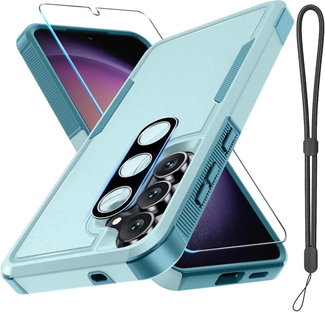 Detalle de RMOCR Military-Grade Galaxy S25 FE Case (Screen Protector + Camera Lens Cover) in Mint Green