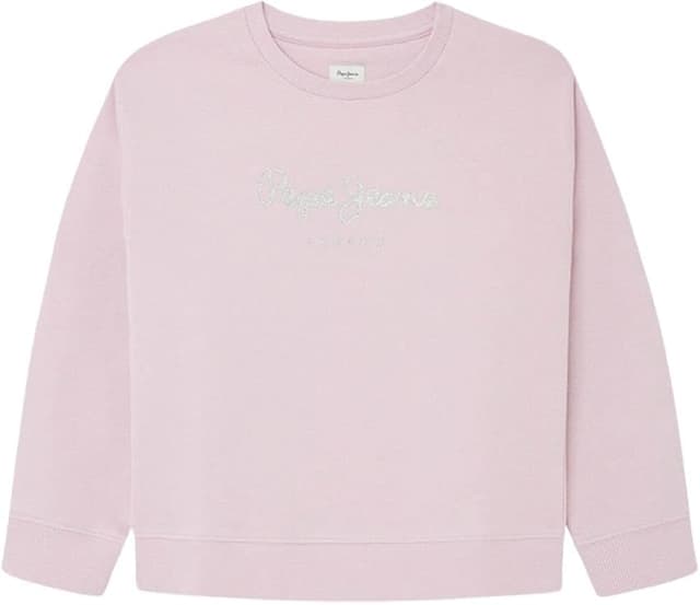 Detalle de Pepe Jeans Winter Rose Sudadera Blanca para Niñas