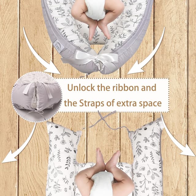 Thumbnail 5 de EAQ Baby Lounger Baby Nest for Co-Sleeping (Cotton) – Hedgehog, for 0–12 Months