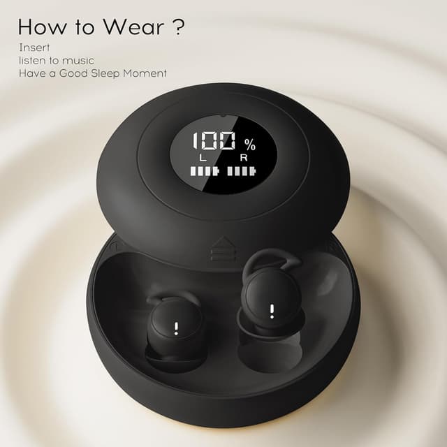 Thumbnail 6 de sunvito Cuffie da sonno mini Bluetooth 6.0 in silicone liquido (nero)