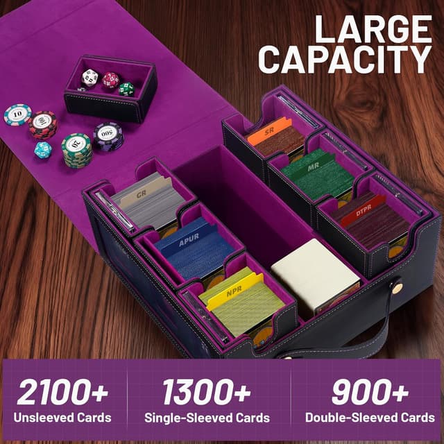 Detalle de STTRBOX Commander Deck Box with Handle (7 in 1) for MTG/TCG Storage