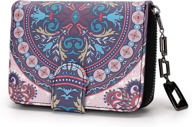 Detalle de Mini portefeuille femme motif mandala 10,2 x 13,5 cm