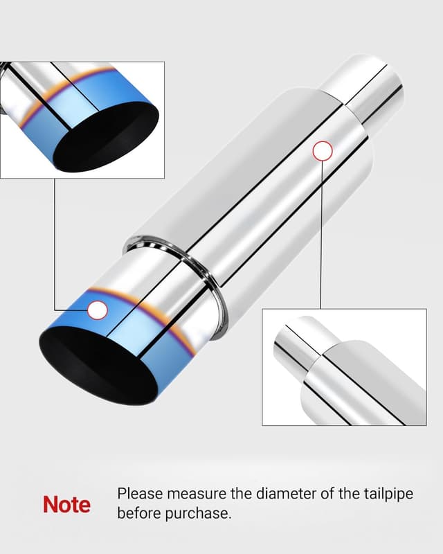 Detalle de Bielpord Universal Stainless Steel Exhaust Muffler Tip (15" length, 2'' inlet / 3'' outlet)