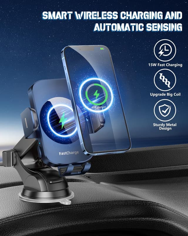 Detalle 2 de BothLin 3 in 1 Wireless Car Charger 15W