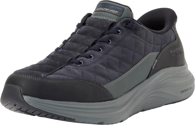 Detalle de Skechers Tenis Contour Foam para Hombre en azul marino (8 UK / 42 EU): comodidad “manos libres” con Contour Foam