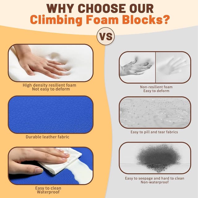 Detalle de TODIBY 9-Piece Climbing Foam Blocks for Baby Play