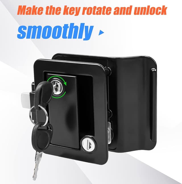 Thumbnail 3 de Siasky Black RV Door Lock Replacement 3.6x2.7" 🔒