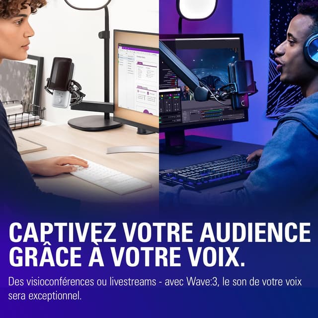 Thumbnail 6 de Micro USB Elgato Wave:3 White, qualité studio