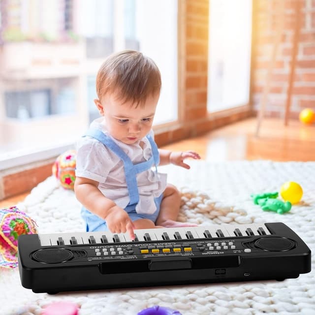 Detalle 2 de Raimy 37 Keys Kids Keyboard Piano (Portable Electronic) for Ages 3+ — Black