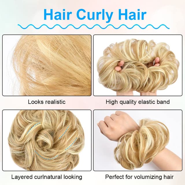 Thumbnail 4 de Aomig Dutt Haarteil für Gelockt 1 Stück