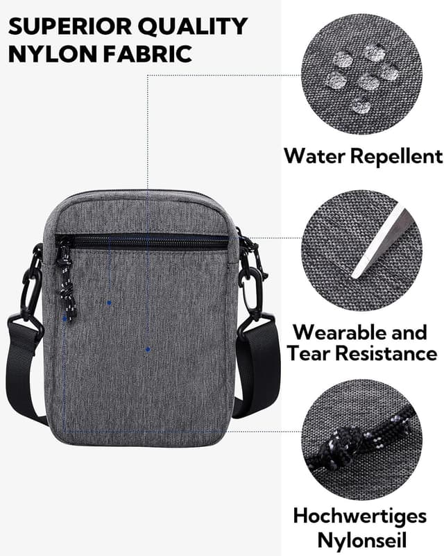 Detalle de Waterfly Mens Cross Body Bag 21 x 15 x 5.5 cm