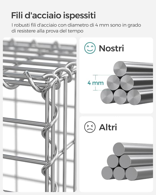 Thumbnail 2 de SONGMICS GGB283V1 Gabion pour Pierre 100 x 80 x 30 cm