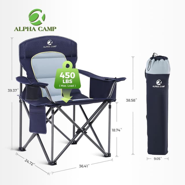 Detalle de ALPHA CAMP Camping Chair 200 kg