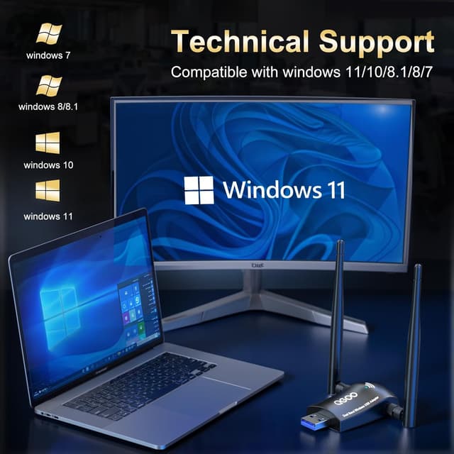 Thumbnail 6 de QGOO AC1300 WiFi Adapter 📡