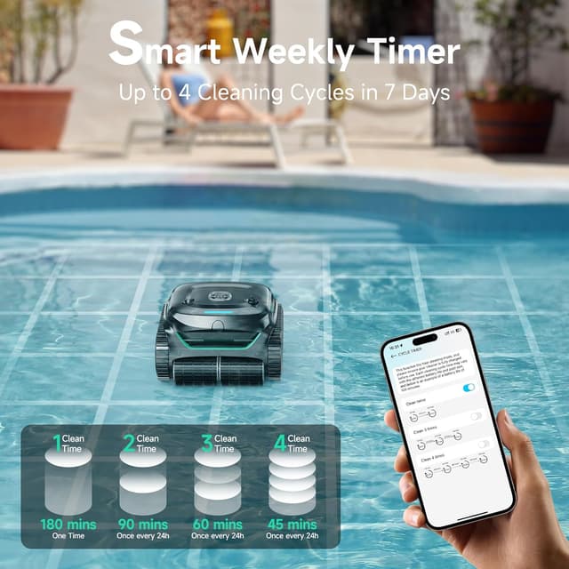 Thumbnail 6 de WYBOT C2 Cordless Robotic Pool Cleaner (2026 Upgraded) with Dual Filtration & App Scheduling