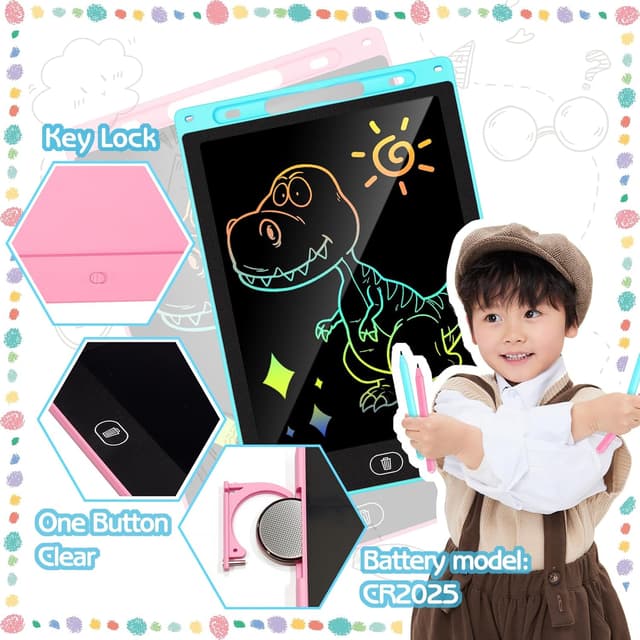 Detalle 2 de KTEBO 2 Pack 10 Inch LCD Writing Tablet for Kids 📋
