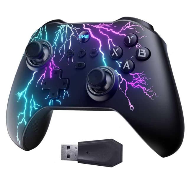 Detalle de UHM PC Controller Wireless Gamepad G5 – kabellos per Bluetooth, 2,4G und Switch-Mode mit 6-Achsen-Gyro