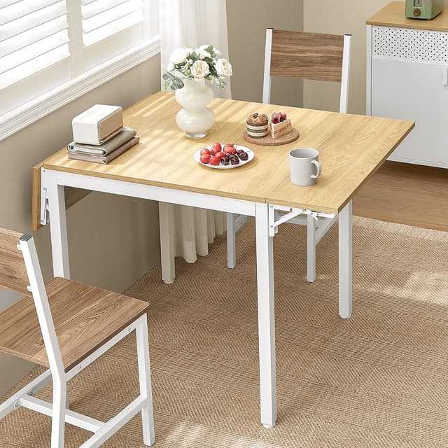 Detalle 2 de VASAGLE Tavolo da Pranzo Estensibile 78x120 cm