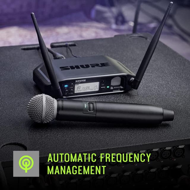 Detalle de Shure GLXD16+ Dual Band Pro Digital Wireless System (with Pedal Receiver) for Guitar & Bass