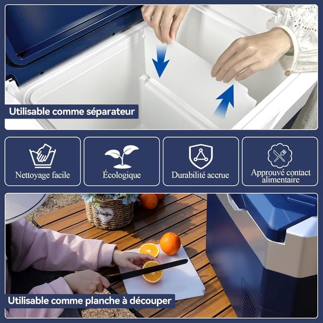 Detalle de BINGI Frigorifero Portatile 30L con compressore -18°C a +15°C, 12V/24V/220V per camper e viaggi