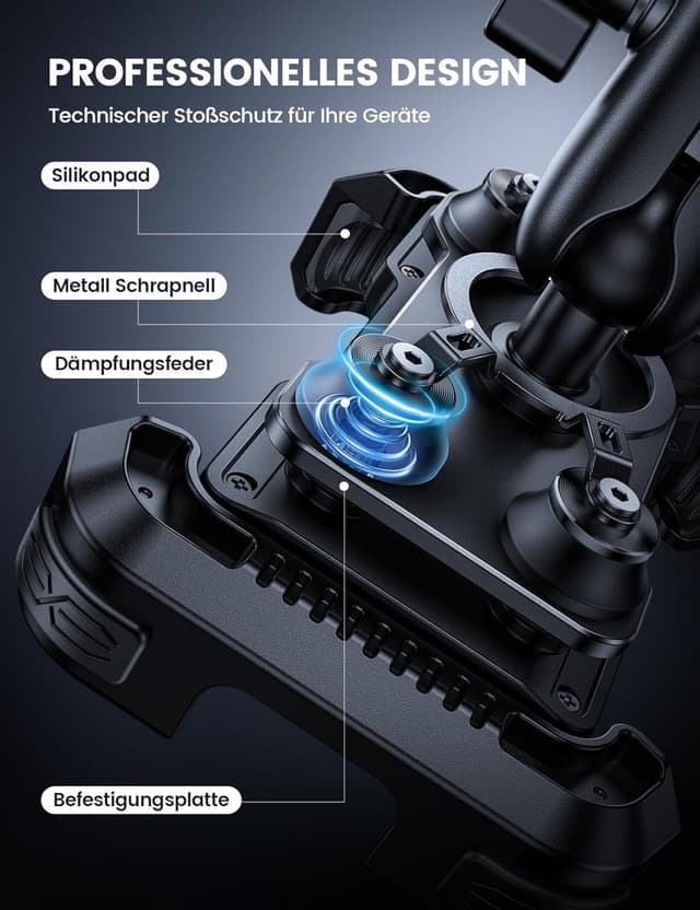 Detalle de Lamicall Handyhalterung Motorrad 720° drehbar