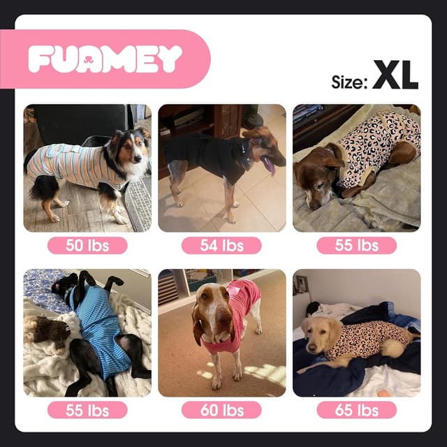 Thumbnail 6 de FUAMEY Recovery Suit for Dogs After Surgery — Breathable anti-lick dog onesie (E-collar & cone alternative), Blue Tie Dye XL