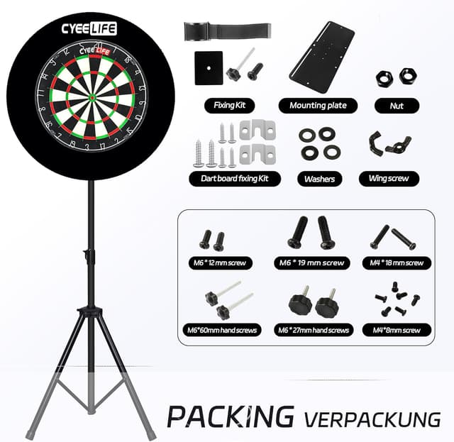 Thumbnail 3 de CyeeLife Dartboard Stand Portable Tripod 199 cm