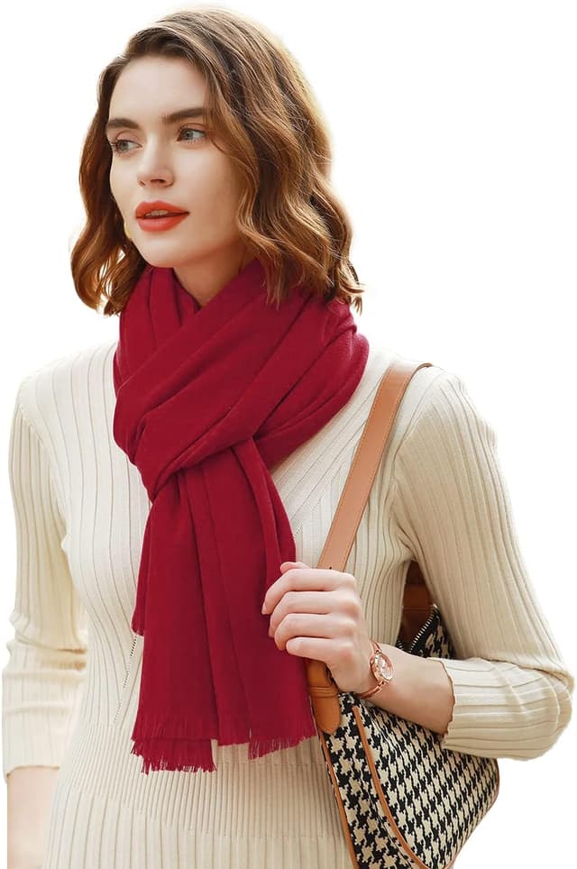 Detalle de RIIQIICHY Sciarpa da donna invernale stile pashmina 70x190 cm