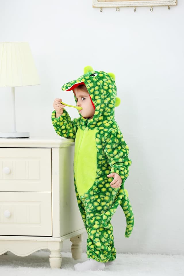 Detalle 2 de LOLANTA unisex baby dinosaur dragon costume hooded romper