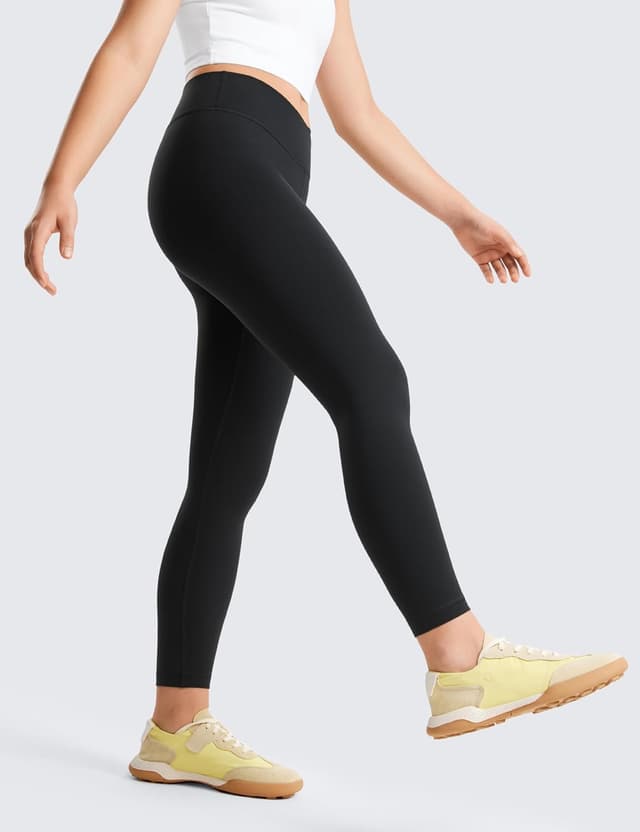 Detalle de CRZ YOGA Ragazze Butterluxe leggings vita alta incrociata con croce, per yoga, danza e sport