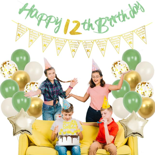 Thumbnail 4 de Luftballon 25. Geburtstag Grün Gold 🎈