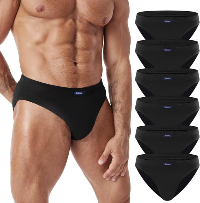 Thumbnail 6 de FALARY Mens Briefs Multipack of 6 – Soft, breathable pure cotton underpants with no-itch labels