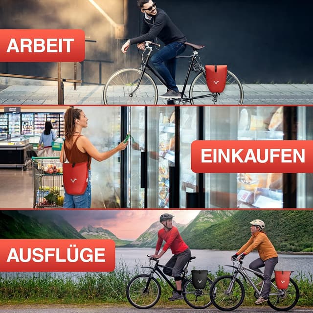 Detalle de Valkental ValkBasic Fahrradtasche 18-20 L